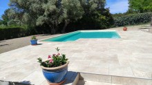 Chantier de construction de piscine béton terminé au beausset près de Toulon