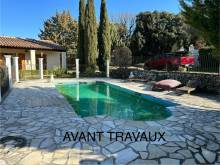 Remplacement carrelage bord de piscine béton au Broussan proche de Ollioules