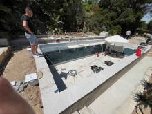 Rénovation totale d'une piscine béton dans une villa vue mer à Ramatuelle
